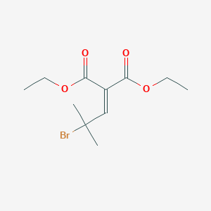 molecular formula C11H17BrO4 B14456876 Diethyl (2-bromo-2-methylpropylidene)propanedioate CAS No. 67498-36-6