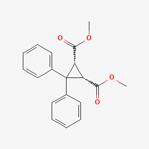 molecular formula C19H18O4 B14456878 dimethyl (1S,2R)-3,3-diphenylcyclopropane-1,2-dicarboxylate CAS No. 73567-89-2