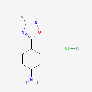 4-(3-Methyl-1,2,4-oxadiazol-5-yl)cyclohexan-1-amine hydrochloride