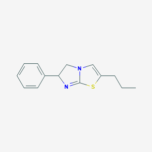 molecular formula C14H16N2S B144569 5,6-Dihydro-6-phenyl-2-propylimidazo(2,1-b)thiazole CAS No. 135857-70-4