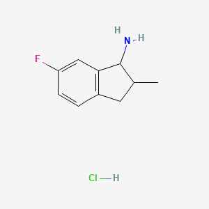 molecular formula C10H13ClFN B1445690 6-fluoro-2-methyl-2,3-dihydro-1H-inden-1-amine hydrochloride CAS No. 1384429-27-9