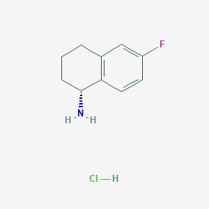 molecular formula C10H13ClFN B1445696 (R)-6-Fluoro-1,2,3,4-tetrahydro-naphthalen-1-ylamine hydrochloride CAS No. 1373232-18-8
