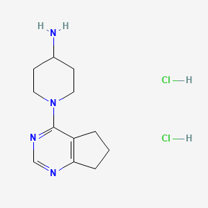 1-{5H,6H,7H-cyclopenta[d]pyrimidin-4-yl}piperidin-4-amine dihydrochloride