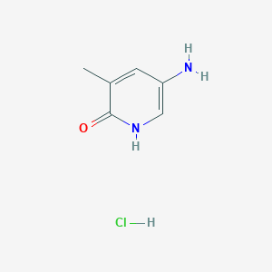 molecular formula C6H9ClN2O B1445701 5-Amino-3-methyl-1,2-dihydropyridin-2-one hydrochloride CAS No. 1423026-37-2