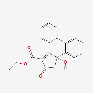 molecular formula C20H16O4 B14457015 Ethyl 11b-hydroxy-2-oxo-2,11b-dihydro-1h-cyclopenta[l]phenanthrene-3-carboxylate CAS No. 72471-15-9