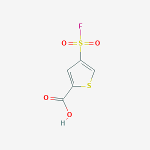 molecular formula C5H3FO4S2 B1445709 4-(Fluorosulfonyl)thiophene-2-carboxylic acid CAS No. 1384428-37-8