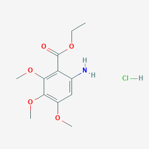 molecular formula C12H18ClNO5 B1445710 Ethyl 6-amino-2,3,4-trimethoxybenzoate hydrochloride CAS No. 1384428-63-0