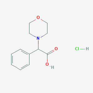 molecular formula C12H16ClNO3 B1445727 2-吗啉基-2-苯乙酸盐酸盐 CAS No. 91641-50-8