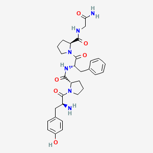 molecular formula C30H38N6O6 B1445728 L-酪氨酰-L-脯氨酰-L-苯丙氨酰-L-脯氨酰甘氨酰胺 CAS No. 83936-21-4