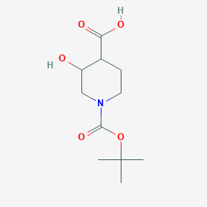 molecular formula C11H19NO5 B1445729 1-(tert-Butoxycarbonyl)-3-hydroxypiperidine-4-carboxylic acid CAS No. 1260876-51-4