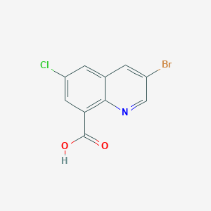 molecular formula C10H5BrClNO2 B1445730 3-溴-6-氯喹啉-8-羧酸 CAS No. 860206-90-2