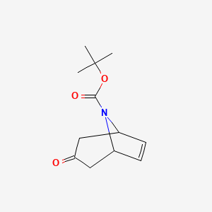 molecular formula C12H17NO3 B1445734 tert-Butyl 3-oxo-8-azabicyclo[3.2.1]oct-6-ene-8-carboxylate CAS No. 736181-18-3