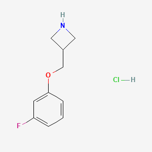 molecular formula C10H13ClFNO B1445738 3-((3-Fluorophenoxy)methyl)azetidine hydrochloride CAS No. 1864054-18-1