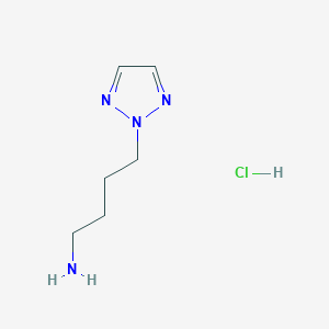 molecular formula C6H13ClN4 B1445739 4-(2H-1,2,3-triazol-2-yl)butan-1-amine hydrochloride CAS No. 1824048-76-1
