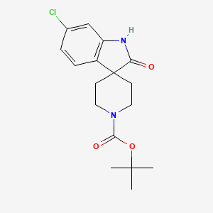 molecular formula C17H21ClN2O3 B1445742 tert-Butyl 6-chloro-2-oxospiro[indoline-3,4'-piperidine]-1'-carboxylate CAS No. 1445603-41-7