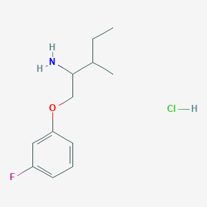 molecular formula C12H19ClFNO B1445753 1-(3-氟苯氧基)-3-甲基戊烷-2-胺盐酸盐 CAS No. 1864059-94-8