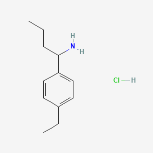 molecular formula C12H20ClN B1445755 1-(4-乙基苯基)丁基胺盐酸盐 CAS No. 1864057-55-5