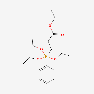 molecular formula C17H29O5P B14457584 Ethyl 3-[triethoxy(phenyl)-lambda~5~-phosphanyl]propanoate CAS No. 75417-05-9