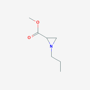 molecular formula C7H13NO2 B144576 Methyl 1-propylaziridine-2-carboxylate CAS No. 131389-84-9