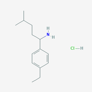 1-(4-Ethylphenyl)-4-methylpentan-1-amine hydrochloride