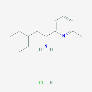 3-Ethyl-1-(6-methylpyridin-2-yl)pentan-1-amine hydrochloride
