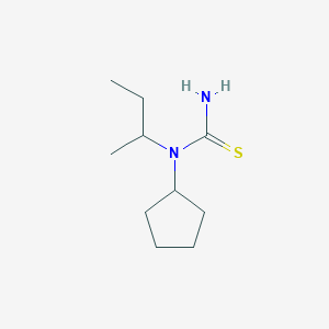 molecular formula C10H20N2S B14457623 N-Butan-2-yl-N-cyclopentylthiourea CAS No. 72529-54-5