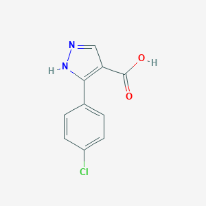 molecular formula C10H7ClN2O2 B144577 3-(4-氯苯基)-1H-吡唑-4-羧酸 CAS No. 135641-91-7