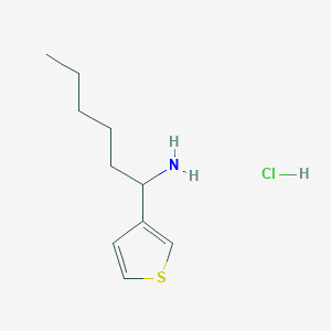 1-(Thiophen-3-yl)hexan-1-amine hydrochloride
