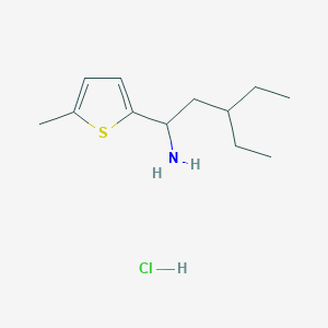 3-Ethyl-1-(5-methylthiophen-2-yl)pentan-1-amine hydrochloride