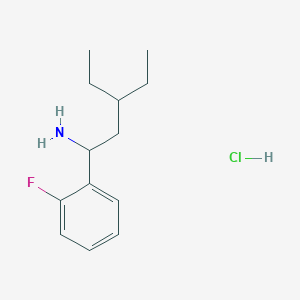 molecular formula C13H21ClFN B1445783 3-Ethyl-1-(2-fluorophenyl)pentan-1-amine hydrochloride CAS No. 1864072-90-1