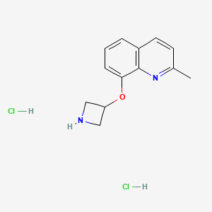 molecular formula C13H16Cl2N2O B1445785 8-(Azetidin-3-yloxy)-2-methylquinoline dihydrochloride CAS No. 1864060-43-4