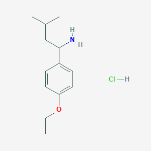 molecular formula C13H22ClNO B1445786 1-(4-Ethoxyphenyl)-3-methylbutan-1-amine hydrochloride CAS No. 1864059-96-0