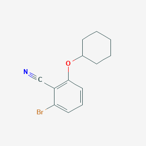 molecular formula C13H14BrNO B1445789 2-Bromo-6-(cyclohexyloxy)benzonitrile CAS No. 1369954-21-1