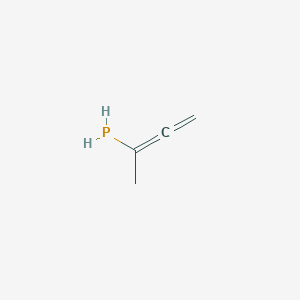 molecular formula C4H7P B144579 Phosphine, (1-methyl-1,2-propadienyl)- CAS No. 133672-88-5