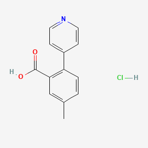 molecular formula C13H12ClNO2 B1445790 5-Methyl-2-(pyridin-4-yl)benzoic acid hydrochloride CAS No. 1429505-70-3