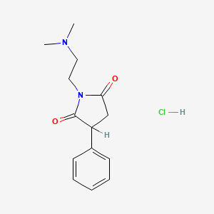 molecular formula C14H19ClN2O2 B14457937 N-(2-(Dimethylamino)ethyl)-2-phenylsuccinimide hydrochloride CAS No. 74247-10-2