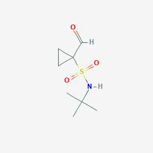 molecular formula C8H15NO3S B1445799 N-tert-butyl-1-formylcyclopropane-1-sulfonamide CAS No. 1409950-09-9