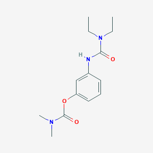 molecular formula C14H21N3O3 B14458037 m-(3,3-Diethylureido)phenyl dimethylcarbamate CAS No. 73953-77-2
