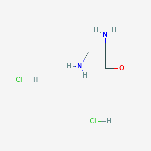 molecular formula C4H12Cl2N2O B1445804 3-(Aminomethyl)oxetan-3-amine dihydrochloride CAS No. 1609345-94-9