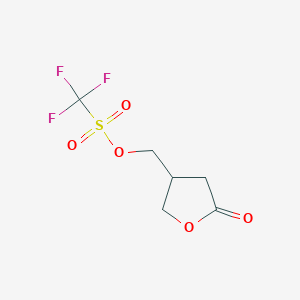 molecular formula C6H7F3O5S B1445807 (5-Oxotetrahydrofuran-3-yl)methyl trifluoromethanesulfonate CAS No. 1614251-97-6