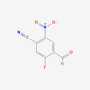 molecular formula C8H3FN2O3 B1445812 5-Fluoro-4-formyl-2-nitrobenzonitrile CAS No. 1803590-78-4