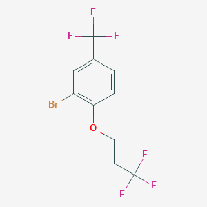 molecular formula C10H7BrF6O B1445814 2-Bromo-4-(trifluoromethyl)-1-(3,3,3-trifluoropropoxy)benzene CAS No. 1779135-26-0