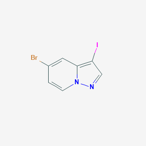 molecular formula C7H4BrIN2 B1445816 5-Bromo-3-iodopyrazolo[1,5-a]pyridine CAS No. 1352881-82-3