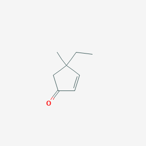 molecular formula C8H12O B14458169 4-Ethyl-4-methylcyclopent-2-en-1-one CAS No. 72807-68-2