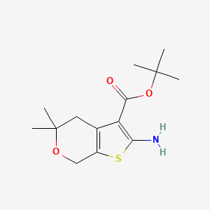 molecular formula C14H21NO3S B1445821 tert-butyl 2-amino-5,5-dimethyl-5,7-dihydro-4H-thieno[2,3-c]pyran-3-carboxylate CAS No. 1373496-97-9