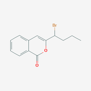 molecular formula C13H13BrO2 B14458288 3-(1-Bromobutyl)-1H-2-benzopyran-1-one CAS No. 72917-32-9