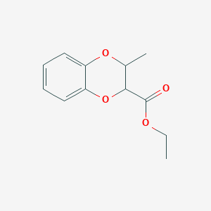 molecular formula C12H14O4 B14458332 Ethyl 3-methyl-2,3-dihydro-1,4-benzodioxine-2-carboxylate CAS No. 67770-59-6