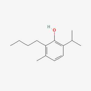 molecular formula C14H22O B14458342 Phenol, 2-butyl-6-isopropyl-3-methyl- CAS No. 74927-04-1