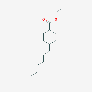 molecular formula C16H30O2 B14458370 Ethyl 4-heptylcyclohexane-1-carboxylate CAS No. 74225-19-7