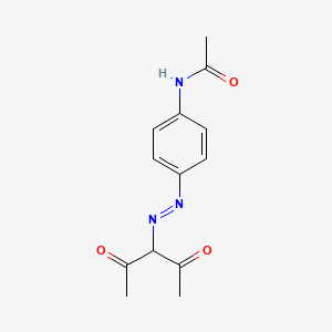 molecular formula C13H15N3O3 B14458375 N-{4-[(E)-(2,4-Dioxopentan-3-yl)diazenyl]phenyl}acetamide CAS No. 75304-29-9